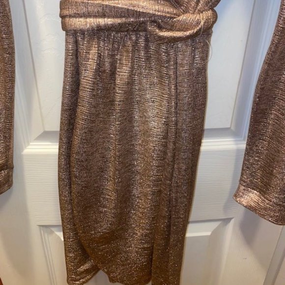 ROSE GOLD KIMONO-Style Cocktail Dress - Picture 5 of 6